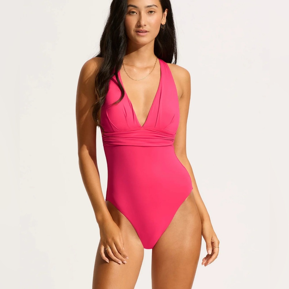 SAEFOLLY Collective Cross Back One Piece - HotPink/Fushia